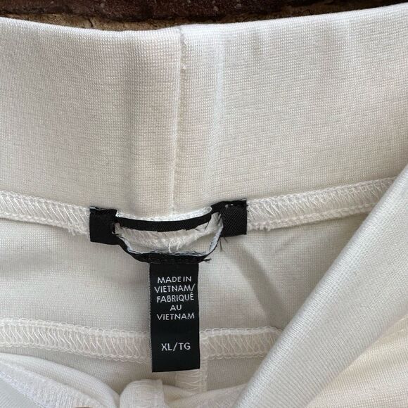 Eileen Fisher $218 Cargo Ankle Lantern Pant in Ivory Flex Ponte Stretch Pant XL - Picture 5 of 9